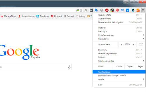 Pasos para borrar el historial de Google Chrome